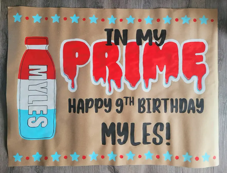In My Prime 9th birthday banner